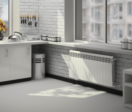 Биметаллический радиатор Royal Thermo BiLiner 500 Bianco Traffico VR80 - 10 секц.