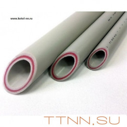 Полипропиленовая труба D25 PN 25 стекловолокно Серый