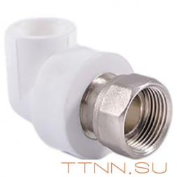 Угольник РосТурПласт с накидной гайкой на метал. штуцере 25х1&quot; арт.14621