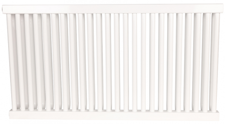 Стальной трубчатый радиатор 2-колончатый Rommer RST 2050/24 боковое подключение RAL9016