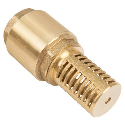 Обратный клапан Unipump 1 1/4&quot; НР-ВР с сеткой (сетка-лат., толкатель-лат.)