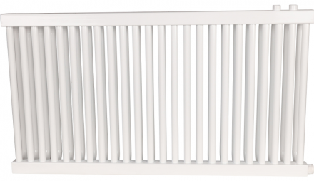 Стальной трубчатый радиатор 2-колончатый Rommer RST 2050/24 нижнее правое подключение RAL9016