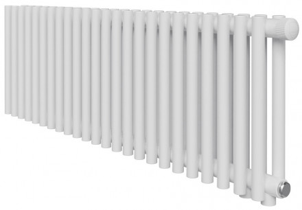 Стальной трубчатый радиатор 2-колончатый Royal Thermo Shift R22 VC2030 - 18 секц. RAL9016, нижнее 1/2