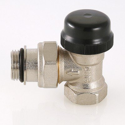 Клапан термостатический для радиатора угловой с преднастройкой Valtec 3/4 VT.037.N.05