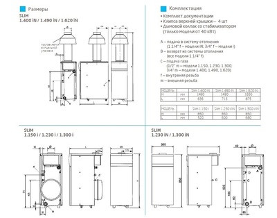 Напольный газовый котел Baxi SLIM 1.150i 3E