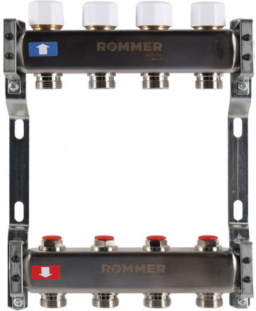 Для отопления Rommer 1&quot;/3/4&quot;x4 с запорными клапанами (RMS-3200-000004)