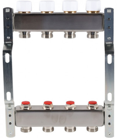 Для отопления Rommer 1&quot;/3/4&quot;x4 с запорными клапанами (RMS-3200-000004)