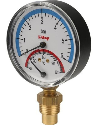 Термоманометр Itap боковое подключение 1/2&quot; (ART 484)