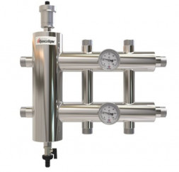 Распределительный коллектор с гидрострелкой GSK40-3 120 кВт 3 контура