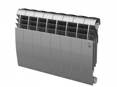 Биметаллический радиатор Royal Thermo Biliner 350 VD 8 секц. Silver Satin