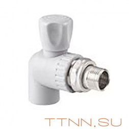 Кран РосТурПласт шаровой для радиатора угловой 20х1/2&quot; арт.27807