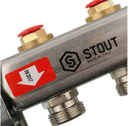 Коллектор с запорными клапанами STOUT SMS 0922 000002
