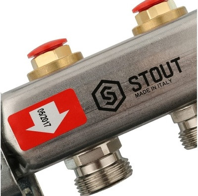 Коллектор с запорными клапанами STOUT SMS 0922 000002