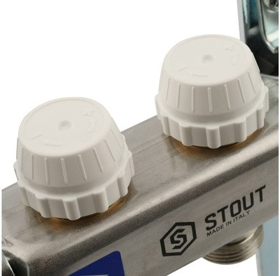 Коллектор с запорными клапанами STOUT SMS 0922 000002