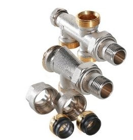 Узел нижнего подключения Valtec 1/2х 50%х3/4 VT.225 К.N.E04050