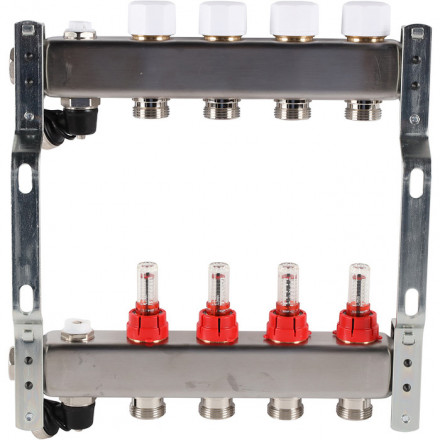 Для отопления Rommer 1&quot;/3/4&quot;x4 с расходомерами (RMS-1201-000004)