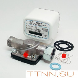 Счетчик газа Бетар СГБМ-4 г. Чистополь с накидной гайкой