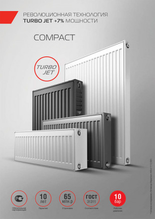 Стальной панельный радиатор Тип 21 Royal Thermo COMPACT 21-500-2400