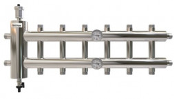 Распределительный коллектор с гидрострелкой GSK40-7 120 кВт 7 контуров