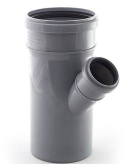 Тройник канализационный переходной Политэк 110-50-110 угол 45