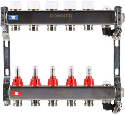 Для отопления Rommer 1&quot;/3/4&quot;x5 с расходомерами (RMS-1201-000005)