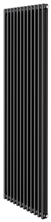 Стальной трубчатый радиатор 2-колончатый Royal Thermo Insignia C2180 - 12 секц. RAL9005m, боковое 1/2