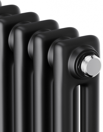 Стальной трубчатый радиатор 2-колончатый Royal Thermo Insignia C2180 - 12 секц. RAL9005m, боковое 1/2