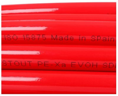 Труба сшитого полиэтилена 20 мм STOUT PEX-a 20х2,0 (бухта 200 метров) красная