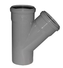 Тройник канализационный переходной Политэк 50-40-50 угол 45