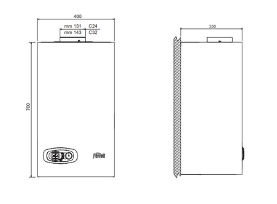 Настенный газовый котел Ferroli Divatech D C24 (0DAC4YYA)