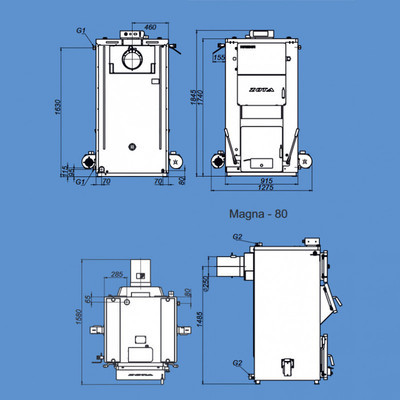 Твердотопливный котел Zota &quot;MAGNA&quot; 80 (MG4931120080)