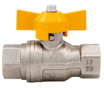 Кран шаровой муфтовый Itap 1&quot; для газа полнопроходный (бабочка) (ART 072 &quot;Berlin&quot;)