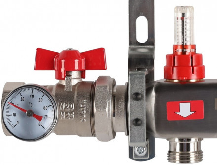 Для отопления Rommer 1&quot;/3/4&quot;x6 с расходомерами (RMS-1210-000006)