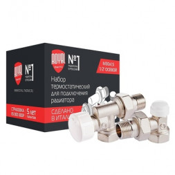Набор термостатический Royal Thermo осевой М30х1,5 1/2&quot; (никель)