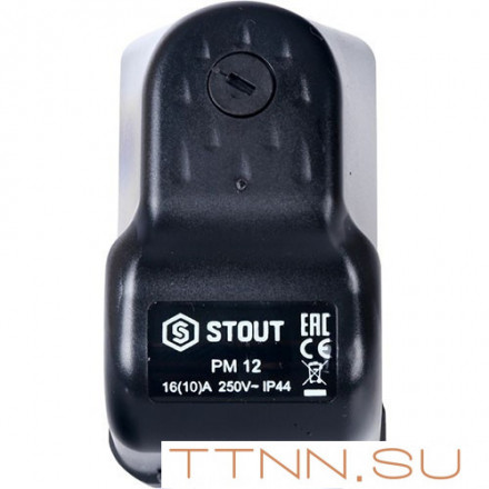 Реле давления для водоснабжения STOUT PM12G, 3-12 бар,1/4&quot;, с накидной гайкой