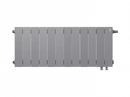 Биметаллический радиатор отопления Royal Thermo PianoForte 300 12 секций Silver Satin VDR