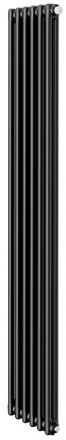 Стальной трубчатый радиатор 2-колончатый Royal Thermo Insignia VC2180 - 06 секц. RAL9005m, нижнее 1/2