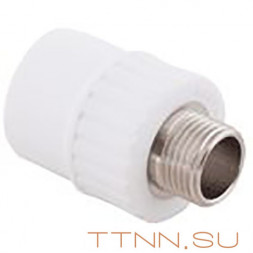 Муфта РосТурПласт PN25 комбинированная, наруж. резьба 32х1&quot; арт.10666