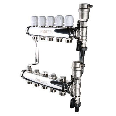 Коллекторный блок Valtec VTc.588.EMNX.0605 1&quot;, 5 x 3/4&quot; евроконус