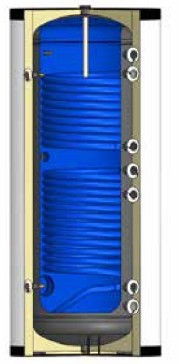 Бойлер косвенного нагрева с двумя змеевиками EVAN WBС-HT-1500