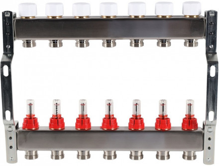 Для отопления Rommer 1&quot;/3/4&quot;x7 с расходомерами (RMS-1200-000007)