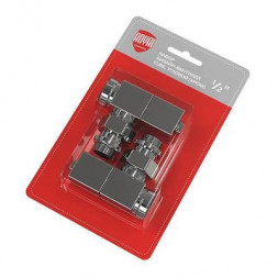 Набор вентелей Royal Thermo CUBE, УГЛОВОЙ, (2 шт) хром