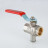 Кран шаровый для подключения датчика температуры Valtec 1/2&quot; VT.247.N.04