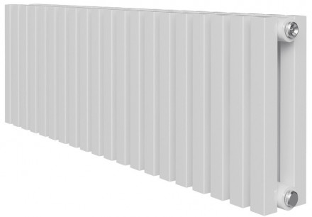 Стальной трубчатый радиатор 2-колончатый Royal Thermo Shift Q30 C2030 - 14 секц. RAL9016, боковое 1/2