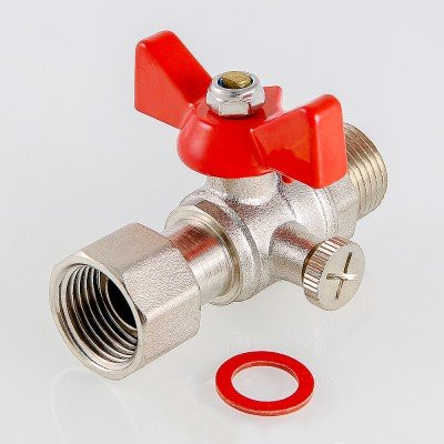 Кран для подключения  манометра 1/2&quot;наружная - 1/2&quot;внутренняя Valtec VT.806.N.0404