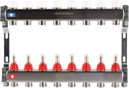 Для отопления Rommer 1&quot;/3/4&quot;x8 с расходомерами (RMS-1200-000008)