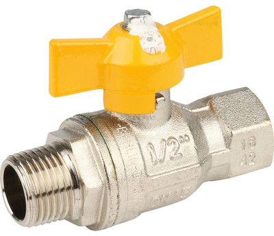 Кран шаровой муфта/резьба Itap 1/2&quot; для газа полнопроходной (бабочка) (ART 073 &quot;Berlin&quot;)