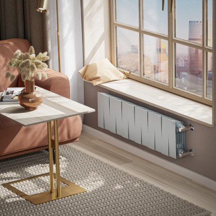 Биметаллический радиатор Royal Thermo PianoForte 200 /Silver Satin - 12 секц.