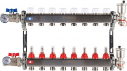 Для отопления Rommer 1&quot;/3/4&quot;x8 с расходомерами (RMS-1210-000008)