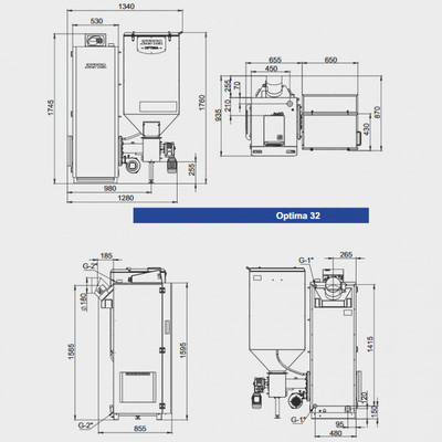 Твердотопливный котел Zota OPTIMA 32 (ZO4931120032)